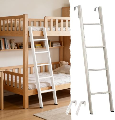 Scaletta Letto a Castello Scala Salvaspazio Letto Castello Camper, Sostituzione Scale Letto Castello Dormitorio Scolastico, Soffitta, Scalino Metallo, 116/130/140/150/160/170/180/185cm(130cm/50)