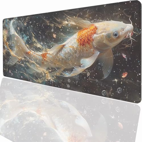 Tappetino per Mouse XXL 1200x600x3mm Tappetino Mouse Gaming Grande, Mousepad con Base in Gomma Antiscivolo, Tappeto per Tavolo da Gaming per Mouse e Tastiera, Accessori PC Animale Pescare LMDT9119