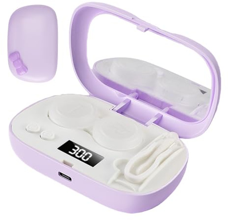 Eye Contact Cleaner - Portable Ultrasonic 5-Level Timer - Electric Hard Contact Lens Cleaner | for Care Conditioning Maintenance Adults Men Women Daily Travel