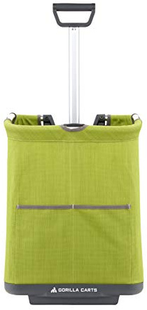 Gorilla Carts GCSS-11G-COM Collapsible Soft-Sided Folding Garden Cart, 150-Pound Capacity, Green