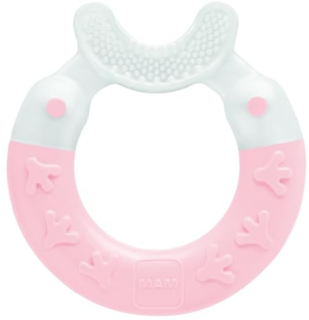 MAM Bite & Brush C136 Rengör och masserar tandköttet för spädbarn från 3 månader, rosa