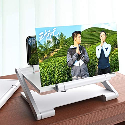 sunyu Foldable Phone Magnifier Screen - HD 3D Blu-ray Easy to Carry Gadgets for Men Gifts Technology 3d Movies Phone Projectorwhite