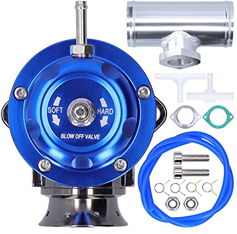 Tbest Valvola di Sfiato Turbo in Alluminio Billet, Tubo Flangiato 2,5 Pollici TipoRS Valvola di Scarico Universale Accessorio per Auto SDDBOVGRSBL FPG250(blu)