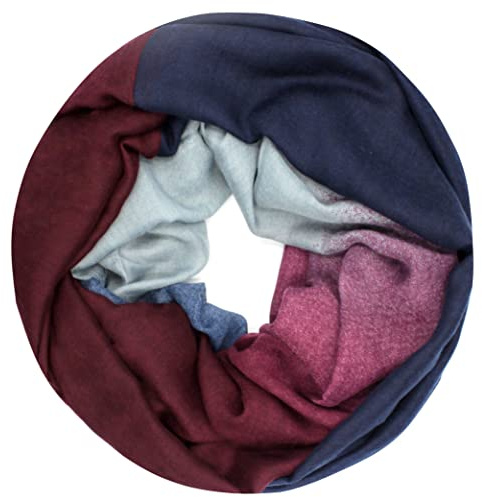 Glamexx24 Loop Schal warme und weiche Schlauchschal Streifen Farbverlauf Tuch Damen