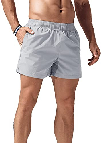 Muscle Alive Herren Laufen Kurze Hose 5 Leicht Fitness Bodybuilding Shorts | Mesh-Rückseite,Schnelltrocknend Atmungsaktiv,Leichte Polyester Fitness Shorts für Leichtathletik, Gym,Training und Yoga