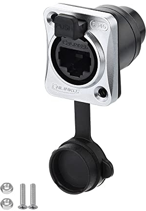 CNLINKO YT-RJ45 Industrieller Wasserdichter Steckverbinder, IP65 Rundsteckverbinder luftfahrtstecker, CAT5 8P8C Ethernet-Stecker für Heimnetzwerke