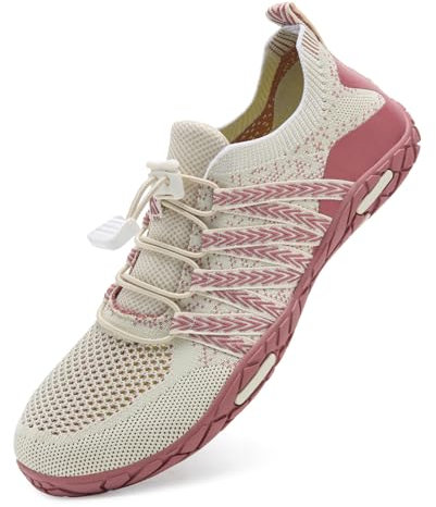 Strandvattenskor herr dam simskor snabbtorkande sommar aquaskor unisex barfotaskor för simning, yoga, surfing, körning, båtliv, A1006 Rosa, 40 EU
