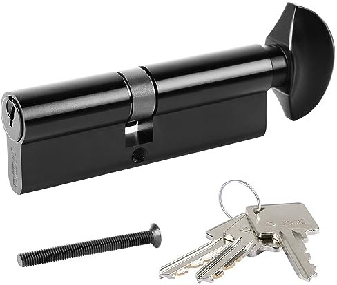 DIDA® 100mm Thumb Turn Euro Cylinder Lock 55T/45 UPVC Barrel Lock with 3 Keys Anti-Pick Anti-Bump Anti-Drill Door Barrel Lock with Key Euro Single Cylinder Lock Barrels High Security BS EN 1303:2005 B