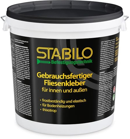 Gebrauchsfertiger Fliesenkleber 20kg | Fertigkleber | Dispersionskleber | Universalkleber | Kleber für innen und außen