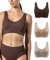 Risalti Reggiseno Senza Ferretto Spalla Larga 3 Pz - Bralette in Microfibra, Brassiere Top Elasticizzato, Intimo Donna Senza Cuciture - Made in Italy