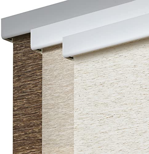 Persilux Free-Stop Cordless Blinds for Windows, Natural Woven Fabric Light Filtering Roller Shades for Windows (Cream 70 W x 72 H) UV Protection Privacy Window Shades for Home, Living Room, Office