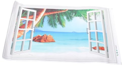 DOITOOL Fensteraufkleber Landschaft Wandaufkleber Für Schlafzimmer Wohnzimmer Spielzimmer Dekoration Einfach Anbringen Entfernen Natürliche Optik