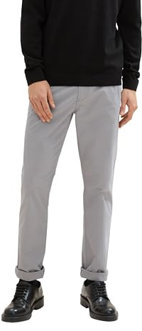 TOM TAILOR chinobyxor för män av stretch twill, 10521 - Smooth Grey, 30W / 32L