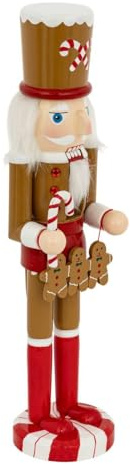 Déco de Noël Casse-Noisette Pain d'épice H 38 cm - Feeric Christmas