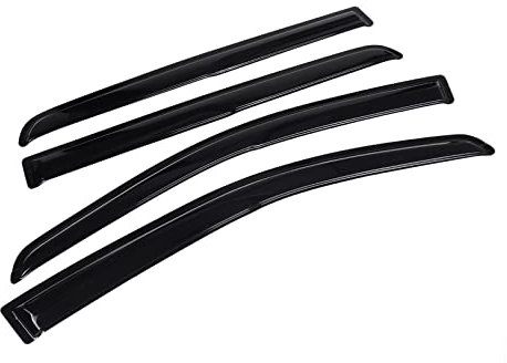 DZSMACHENGSM Windabweiser 4 STÜCKE Autofenster Windabweiser Getönt Für Ford Für Ranger Dual Cab 2012-2021 Fensterblende Regenschutz Vent Sonnenschutz