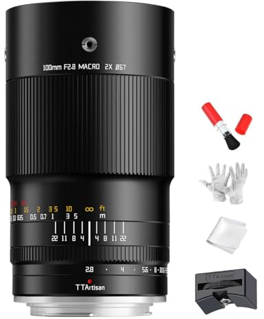 TTartisan 100 mm F2.8 macro 2 X obiettivo a pieno formato con messa a fuoco manuale, compatibile con fotocamere Nikon F-mount D6 D5 Df D850 D810A D810 D780 D750 D610 ecc.