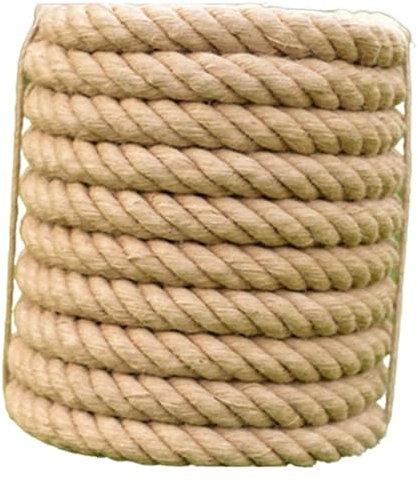 YTBHSHXZ 12 mm Juteseil, 50 m Dickes Juteseil, Starkes Hanfseil for Heimwerker, Katzenkratzbaum, Gartenarbeit, Dekorieren