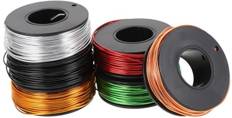 DIYEAH 6rollen Bunte Aluminiumdrahtschnur Für -skulpturen Flexibel Und Langlebig Für Schmuckherstellung Handwerk Und Kreative Projekte Pro Rolle