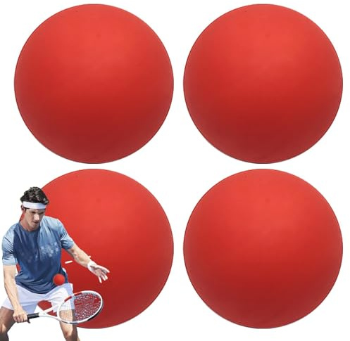 LearnLyrics Sports Bouncy Balls - Small Rubber Squash Ball, High Elasticity Squash Balls | Rubber Bouncy Inflatable Balls, High Visibility Sports Small Bouncing Hollow Ball For Optimal Ball Control