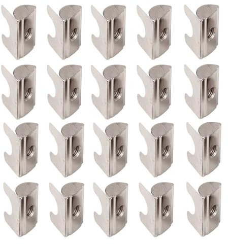 30/40 M8, Nutensteine aus Kohlenstoffstahl, Roll in Feder-Nutenstein mit Kugel für Aluminium-Extrusionsprofil, für 3D-Drucker, CNC-Router, halbrunde Ausführung, 5 mm, 6 mm und 8 mm Schlitz
