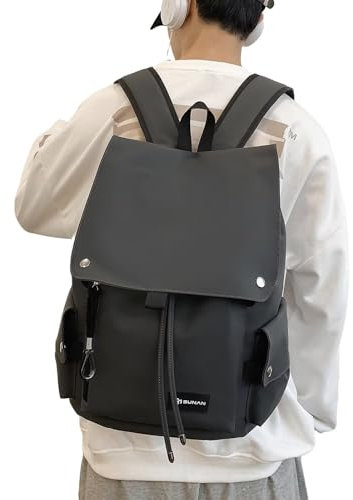 Clufar Rucksack Damen Elegant Schulrucksack Mädchen Wasserdicht PU Leder Cityrucksack Schultasche Jungen Elegant Modern für Schule Arbeit Reise,Grey