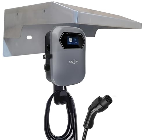 ZYLEDW Boîtier Mural en Acier Inoxydable pour borne de Recharge de Voiture, Protection Contre Le Soleil et la Pluie, Toit de Station de Recharge, Housse de Protection, auvent,40 * 30 * 12CM