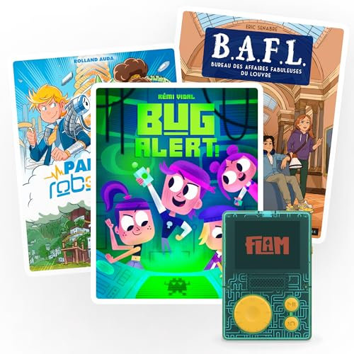 Lunii – Pack 3 Livres Audio interactifs pour Enfant dès 7 Ans – A écouter sur FLAM - Bug Alert, Panique Robotique, BAFL – 9h06 d'écoute - Boîte à Histoires baladeur