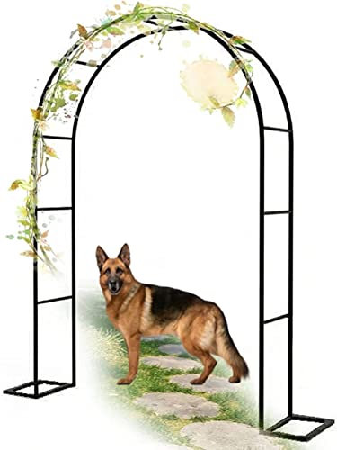 Arche de jardin en métal de 180 cm, noire, parfaite pour les cérémonies en plein air et les plantes grimpantes
