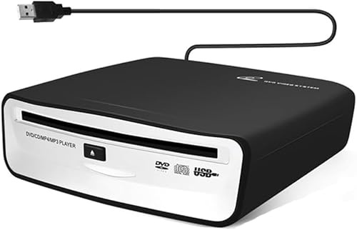 Dytabepl Autoradio CD/DVD Dish Box Player Externe Stereoanlage, Auto Radio CD/DVD Player Extern USB Anschluss für Laptop oder Fernseher Angeschlossen Werden, für Navigation mit Android 4.0 und