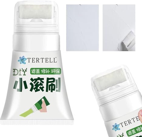 Putty De Renovación De La Pared - 80 G De Pasta De Reparación A Base De Agua, Fijación De Pared Pintura Blanca | Compuesto De Parche De Brecha De Pared Fácil De Esparcir Con Aplicador De Rodillos, Cre