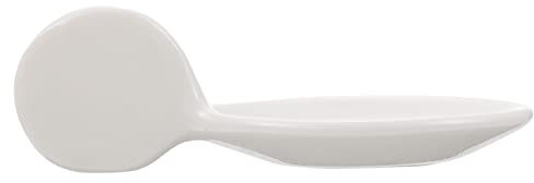 TOPPERFUN Cuchara De Cerámica Para Salsa Creativa Para Caviar y Hígado De Ganso, Tamaño Pequeño, Color Blanco Puro, Material Cerámico Seguro, Uso Hogar y Restaurantes, Diseño Funcional Compacto