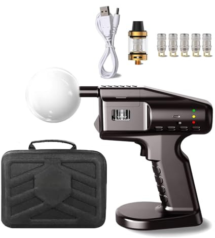 Cocktail Smoker Gun, Handheld Bubble Smoke Infuser, Portable Flavor Blaster for Cocktails, Wine, and Cheese
