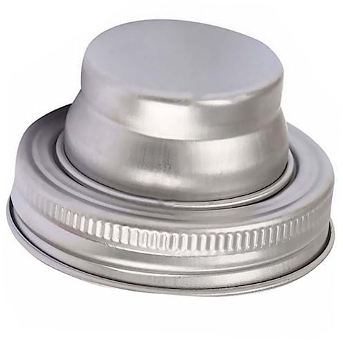 DECORNIJIA Stainless Steel Mason Jar Lid for Cocktail Shaker Multi Functional Pepper Shaker and Flour Sieve Cap Rust Resistant Bar Accessory for Home Bartending and Outdoor Use Silver Finish