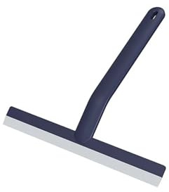 Tergivetro per Doccia Tergicristallo for vetri for uso domestico, detergente for specchi da bagno con supporto in silicone, gancio for tergivetro for auto, raschietto for finestre e docce(White)