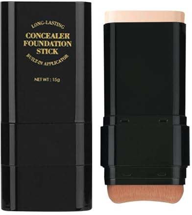 Base en barra - Crema hidratante de 15 g, Base de maquillaje en barra, Crema correctora | Prebase facial hidratante, cobertura duradera, uso para retoque diario de maquillaje y rutina de belleza.