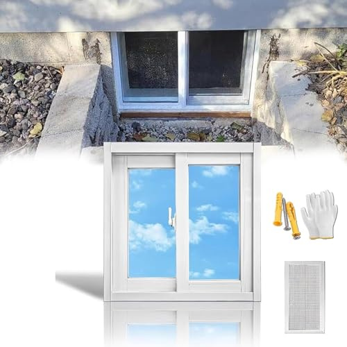 Sicherheits-Fenstergitter für den Außenbereich Kellerfenster-Ersatz, Schiebefenster mit Insektenschutzgitter, 22, 24, 26, 28, for Gartenhäuser und Wohnhäuser(73.7x33.0cm/29x13)