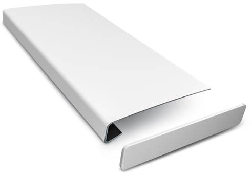 DQ-PP Rivestimento per davanzale – bianco – 38 x 150 cm – spessore 3 mm – davanzale in PVC personalizzato – con finitura laterale – copertura ritagliabile e ristrutturazione moderna