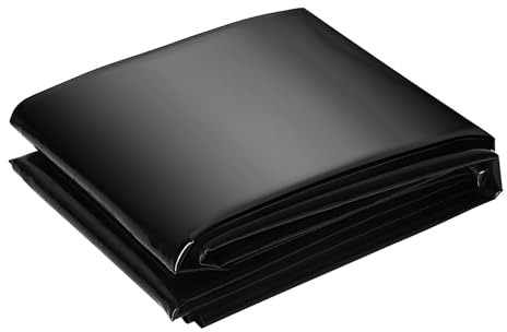 Garvee Bâche de Bassin pour Jardin – LLDPE Robuste, 20 Mil, Protection UV, Flexible, Haute résistance à la déchirure, idéale Poissons, koï, Cascades, fontaines – Taille 4,57m x 6,1m