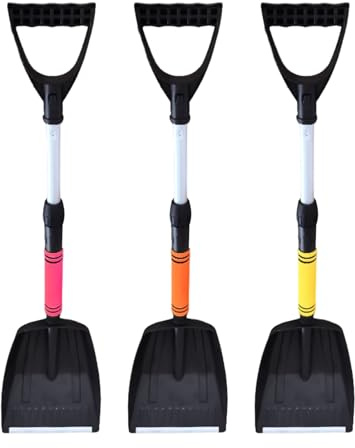 Pala quitanieves para Coche - Pala telescópica 71-86 cm Mango ergonómico | Herramienta compacta para Quitar la Nieve en Invierno | Quitanieves Parabrisas Entrada Camping, Accesorio para automóvil SUV