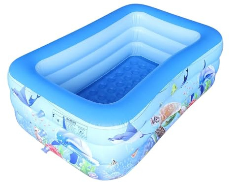 Piscina Per bambini- Piscina Per bambiniRettangolare 55x35x17 Pollici | Piscine Gonfiabili Per Bambini, Vasca Per Bambini, Piscine Per bambiniPer Cortile Esterno Campeggio Estivo Famiglia Ragazzi R