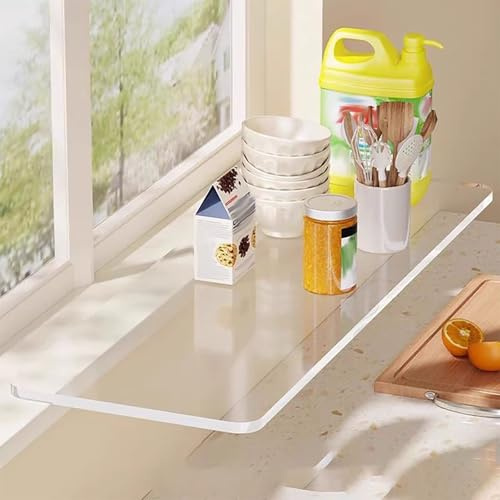 YLLFFLL Mensola per Davanzale Finestra Ripiano per Davanzale Largo 15 20 30 CM, Supporto per Estensione Davanzale Finestra per Cucina, Pannello di Estensione(20x40cm (7.8x15.7in))