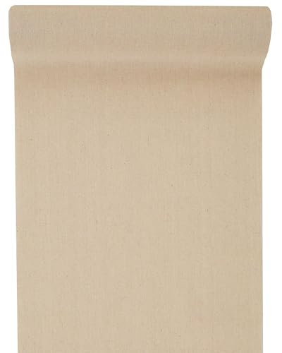 Unbekannt 5m Tischläufer Tischband Stoff Leinen Natur Vintage Hochzeit Kommunion Konfirmation