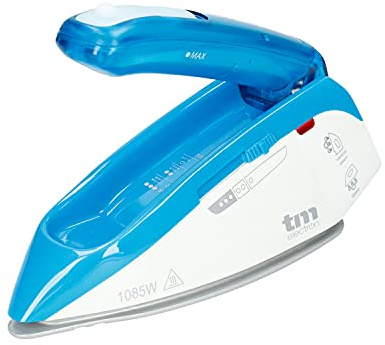 TM Electron TMPPL010 - Plancha a vapor de viaje con mango plegable, compacta, 1085 W