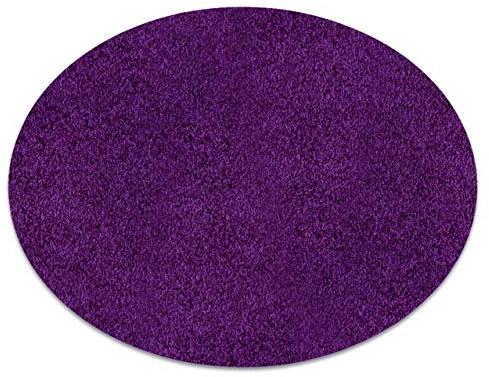 rugsx Teppich Eton für Wohnzimmer und Schlafzimmer Violett lila Rund 100 cm