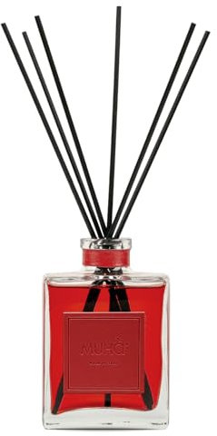 MUHA' | Profumatore per ambiente Perfume Diffuser, Fragranza Arancio e Cannella, Diffusore Ambiente con Bastoncini, Formato da 100 ml