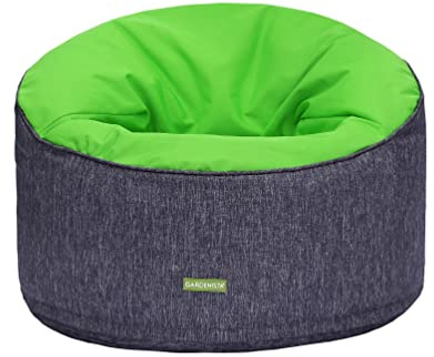 Gardenista Fauteuil Rond XXL pour Adultes | Résistant à l'eau et aux intempéries | Confortable et léger | Les Moments de détente et Les activités extérieures dans Votre Jardin ou Piscine (Vert)