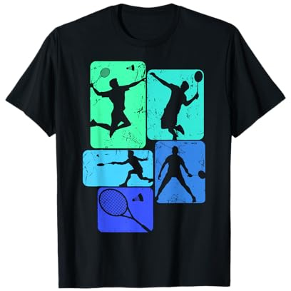 Badminton Federball Jungen Kinder Herren T-Shirt