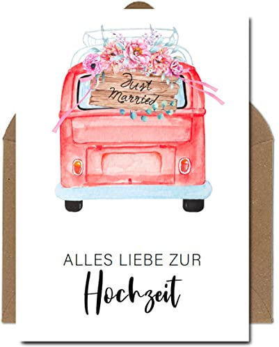 The Life Barn Postkarte mit Umschlag Glückwünsche zur Hochzeit Karte zur Hochzeit