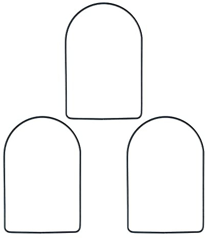 Ideen mit Herz Metall Formen Bogen | 3 Stück | schwarz | Drahtformen zum Basteln | Metallringe, Fenster, Wickeltechnik, Floristik, Makramee | 19,5cm x 13cm | Drahtstärke 3mm