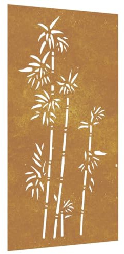 vidaXL Garten-Wanddeko 105x55 cm Cortenstahl Bambus-Design